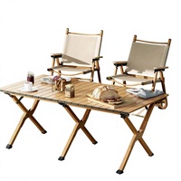 Ensemble chaise et table pliantes d'extérieur en acier carbone Explorer - Design Kermit, portable pour le camping, la plage et les pique-niques