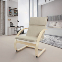 Fauteuil de beauté professionnel personnalisable en bois courbé, monoplace, avec accoudoirs en bois massif, pour salons et mobilier de maison
