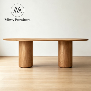 Mesa de Comedor Rectangular Moderna para Banquetes de Hotel, Mesa de Cocina con Cubierta de Madera Sólida, Juego de Mesa y Sillas de Comedor Antiguas - Product Image 1