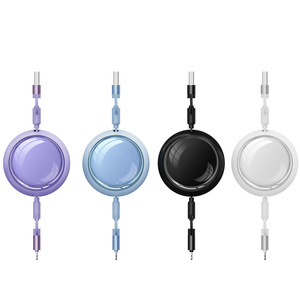 Câble de données rétractable 4 en 1 avec miroir rond, charge ultra rapide 100W pour téléphone portable, matériau TPE, longueur 1M - Product Image 5