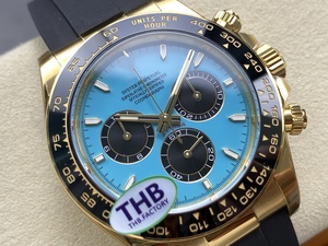 Super Quality Waterproof Mechanical Watch THB Factory 40mm 904L Steel SH4131 Movement 1265-18 <b>Chronograph</b> blue Watch - Product Image 2