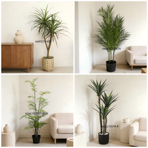 Palmier Areca Artificiel <span class=keywords><strong>de</strong></span> 1,80 m (2 m <span class=keywords><strong>de</strong></span> hauteur) avec <span class=keywords><strong>3</strong></span> tiges et 30 feuilles, en pot en plastique noir, faux palmier tropical pour la décoration intérieure et le salon - Product Image 3