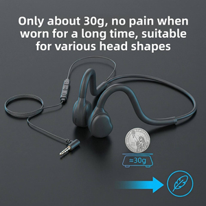 Non In Ear Sports Cycling Wired Hanging Headphones Lightweight Open Back Computer Audio <b>Gaming</b> Headset Device Mic - Product Image 6