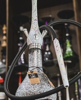 Chicha de qualité commerciale, robuste, en bois de noyer et acier inoxydable, grande taille, pour salon