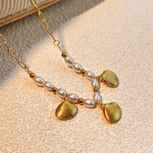 สร้อยคอจี้แฟชั่นฮาวายฤดูร้อน สร้อยคอเหล็กกล้าไร้สนิม 316L เครื่องประดับชุบทอง 14k 18k PVD รูปดาวทะเลสำหรับผู้หญิง - Product Image 5