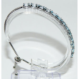 Bracciale scintillante. 925 in argento Sterling e acquamarina - Product Image 1