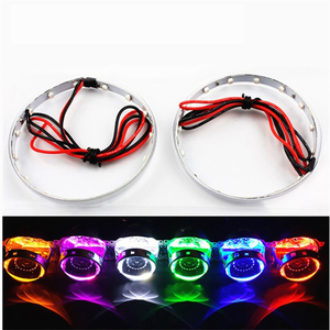 Bộ Vòng Đèn LED Quầng Sáng Devil Eyes Đèn Pha Xe Hơi 2.5 Inch Đèn LED Mắt Quỷ 360 Độ Ống Kính Q5 Sửa Đổi