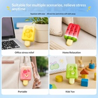 Jouet anti-stress réaliste en forme de bâtonnet de glace, en PU à rebond lent, coloré, 10,5 cm, à presser