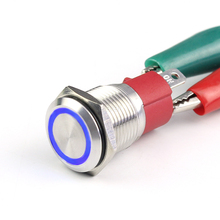 12MM Momentary Push Button Switch Led Illuminated Push Button Switch IP65 Waterproof Push Button Switch 4 Pins Normally Open