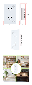 <span class=keywords><strong>Prise</strong></span> murale intelligente universelle <span class=keywords><strong>double</strong></span>, alimentation 110-240V, livraison rapide pour l'Amérique du Sud, achat électrique en gros - Product Image 6