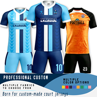 Jersey Sepak Bola Kustom Profesional Berkualitas Tinggi Dewasa Anak-anak Berbagai Warna Poliester Cepat Kering Maillot De Football