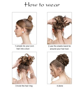 SARLA Búi Tóc Xoăn Sợi Tổng Hợp Cao Cấp Búi Tóc Nối Tóc Giả Lộn Xộn Cho Nữ - Product Image 6