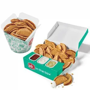定制印刷餐厅外卖纸快餐盒小玉米卷包装折叠盒带酱分隔器小玉米卷桶