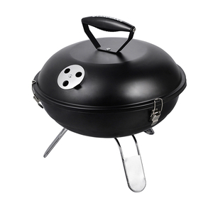 <strong>Best</strong> Sale Modern Outdoor Portable Multifunction Mini Steel Chrome Plated Round BBQ <strong>Grill</strong> Grate <strong>Tabletop</strong> Trolley Charcoal <strong>Grill</strong> - Product Image 1