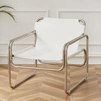 Fauteuil inclinable moderne en cuir souple en acier inoxydable, canapé-lit design, mobilier de loisirs pour hôtel, salon, maison, intérieur