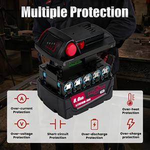 Batería de 8 Ah, Compatible con Herramientas Inalámbricas de 18 V Como Llaves Inalámbricas, Destornilladores y Otras Herramientas Eléctricas - Product Image 3