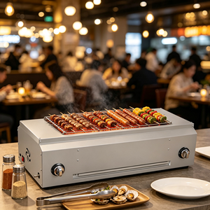 Parrilla de Gas Multifuncional de Acero Inoxidable para Encimera, Mesa de Barbacoa Comercial con Control de Temperatura por Zonas - Product Image 3