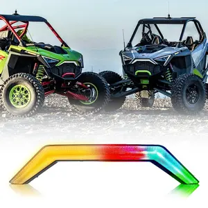 ATV UTVอุปกรณ์เสริมไฟวิ่งกลางวันTang Accentไฟพร้อมไฟเลี้ยวAmberสําหรับPolaris RZR 2020 Pro