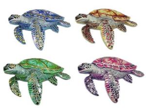 Tortue de mer dorée, style océanique, pour présentation ou comme aimant - Product Image 4
