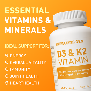 Lifeforn kapsul Vitamin D3 K2 dengan VIT B6 Zinc Magnesium mendukung energi unggul kekebalan tubuh - Product Image 2
