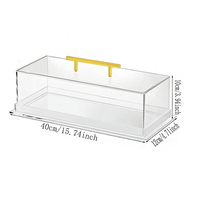 Plateau de présentation de gâteaux, de pain et de desserts en acrylique transparent, moderne, luxueux, écologique, personnalisable, pliable
