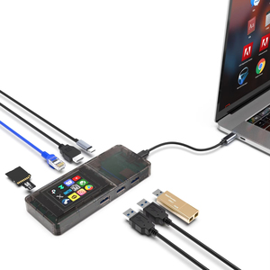 Base de Conexión USB-C con <span class=keywords><strong>Stream</strong></span> <span class=keywords><strong>Deck</strong></span> - Pantalla de 2.4 Pulgadas, 100W PD, 4K, LAN, SD/TF, Barra Táctil - Ideal para Creadores y Uso en la Oficina - Product Image 2