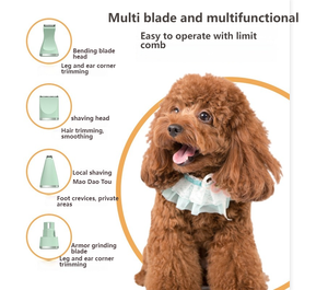 Kit de Aseo Eléctrico 3 en 1 para Mascotas, Portátil, Multifuncional, Limpiador de Pelo para Perros, Cortaúñas, Cerámica, Plástico, Acero Inoxidable - Product Image 2