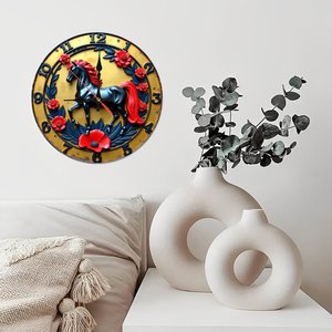 Round Wooden Wall <b>Clock</b> 25Cm Silent Non Ticking Home Office Decor Simple Wall <b>Clock</b> - Product Image 3