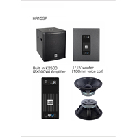 KS406+HR15SP Conjunto Completo de Subwoofer Activo Individual de 15 Pulgadas y Altavoz de Columna Profesional de 4*6 Pulgadas para Iglesia, Discursos y Conferencias