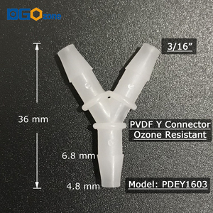 1/4in pvdf phụ kiện đường ống Ozone kháng bằng Y nối O3 phụ kiện - Product Image 6