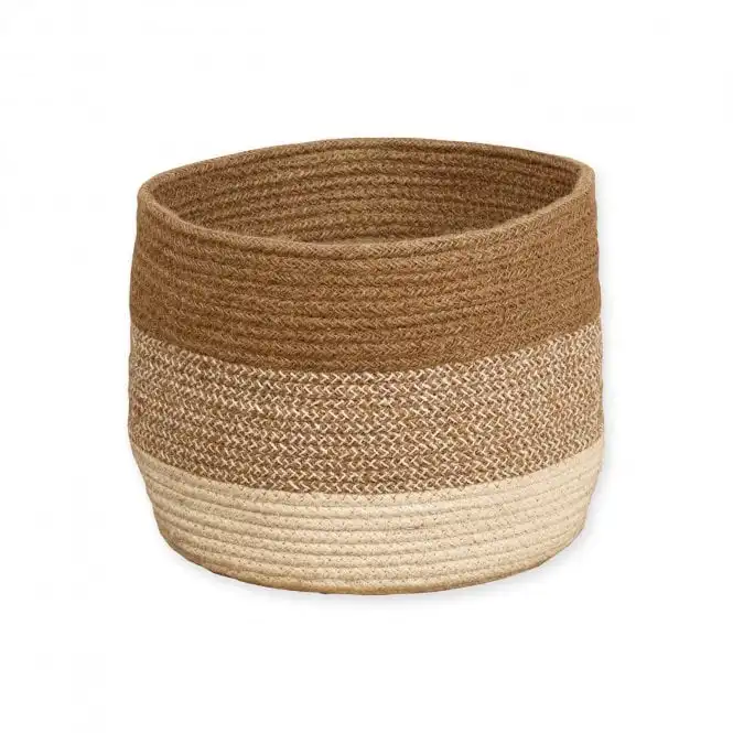 Good Quality Handmade Custom Made Hand Woven Cotton Rope Coloured Decorative Storage Basket Bins