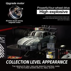 Voiture de drift miniature RC en métal, échelle 1:24, télécommande 2.4G, voiture électrique pour enfants, portée de contrôle de 50m, prête à l'emploi, cadeau - Product Image 5