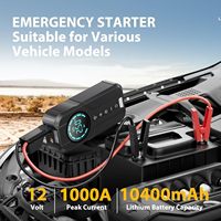 2025 nouvelle banque de puissance de démarreur de voiture Portable multifonctionnelle 10000mAh 1000A chargeur de batterie avec gonfleur de pneu de lumière LED pour camions