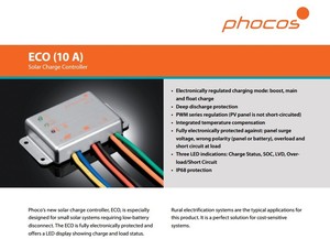 <span class=keywords><strong>Phocos</strong></span> ECO10 10A IP68 Controlador de carga solar Regulador PWM Carga para energía fotovoltaica de 300W Fácil configuración/tamaño - Product Image 3