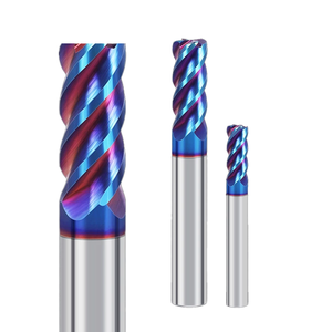 Fraise à queue en carbure monobloc pour CNC, 4 dents, à rayon d'angle, HRC65, pour arrondissement et finition - Product Image 4