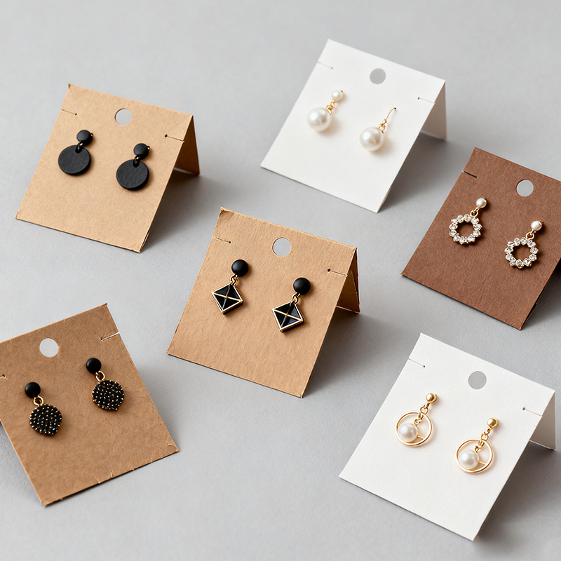 Custom Logo Special Texture Card Earring