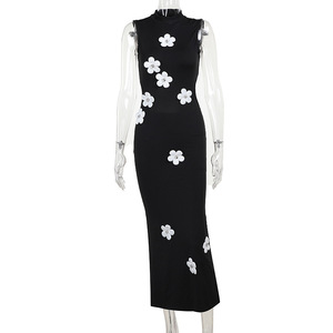 Vestidos Largos Casuales de Verano T4296, Nuevo Diseño, Desmontable, Floral, Ajustado, Sin Mangas, para Mujer, Tendencias - Product Image 6