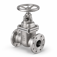 Vanne à opercule manuelle industrielle LUOKEFM Z45W-10P en acier inoxydable CF8 à tige montante, siège métallique, PN10, pour eau douce