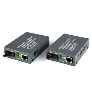 Simplex Fiber Media Converter 10/100Mbps Netlink AB Ethernet <b>Adapter</b> SC RJ45 Long Range Pair High Reliability POE TCP Full/Half - Product Image 3