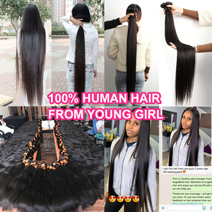 Mechones de pelo humano brasileño de visón, cabello alineado con cutícula virgen, grado 10A, sin procesar, venta al por mayor, vendedores de cabello virgen - Product Image 3