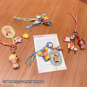 DIY Petit Pendentif Porte-clés en Forme de Personnage Étoile Perlé, Adorable Ornement de Sac, Jouet Poupée Modifiée en Forme de Particule, Unisexe - Product Image 4