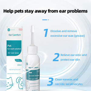 Solución limpiadora de control de olores sin manchas de etiqueta privada, limpieza de oídos saludable para mascotas, lavado de oídos para perros - Product Image 2