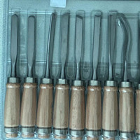 Jeu de ciseaux à découper de qualité bricolage 12 pièces avec manche en bois