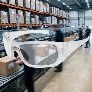 Custom Fit Safety Glasses Metal Nose <b>Pad</b> ANSI Z87.1 CE EN166 Wraparound PC Lens Protective Workwear - Product Image 1