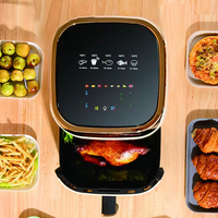 Friteuse à air intelligente automatique à commande numérique, économie d'énergie, 1500W, 8 litres, contrôle de température 80-200°C, durable pour usage domestique