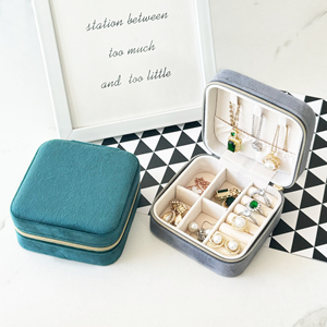 Borse Portatili Personalizzabili Rotonde/Quadrate con Cerniera, Scatole Multifunzionali per Orecchini e Ciondoli, Confezioni per Gioielli Personalizzate - Product Image 2