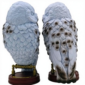 Modèle d'oiseau réaliste Hedwig, hibou magique, 10 cm <span class=keywords><strong>de</strong></span> haut, disponible en trois styles - Product Image 3
