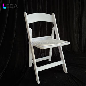 LEDA Etiqueta Privada sillas blancas decoración boda sillas de plástico plegables para boda con la mejor calidad - Product Image 3
