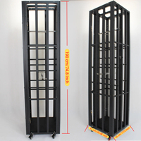 Cage BDSM SM pour adultes, grande, démontable, pour l'entraînement de la soumission canine et féminine, avec système de retenue K9, cage de bondage debout