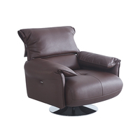 Canapé inclinable en cuir moderne de luxe haut de gamme à rotation à 360 degrés pour salon